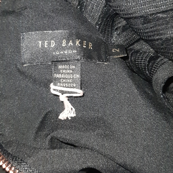 TED BAKER LONDON Lucette Mesh Bodycon Black Dress - Picture 8 of 10